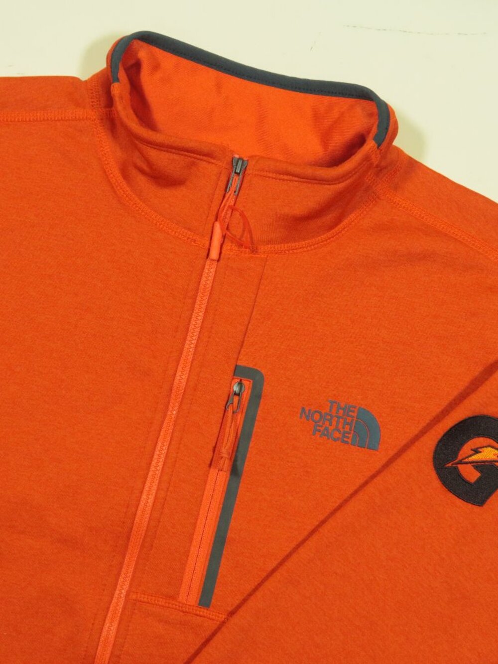 The North Face Gatorade Skyline Fleece Jacket Mens L Orange Full Zip